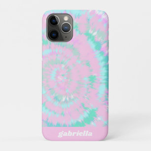 Pastel Tie Dye Pattern Pink Aqua Mint Personalized Case-Mate iPhone Case