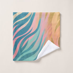 Pastel Tiger Stripes Bath Towel Set