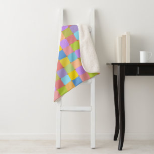 Pastel Tiles GSSC Sherpa Blanket