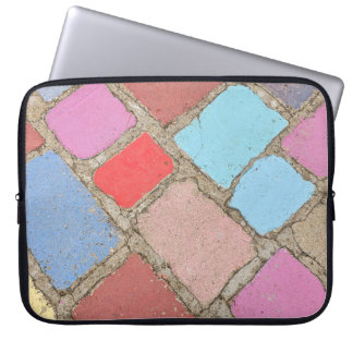 Pastel tiles laptop sleeve