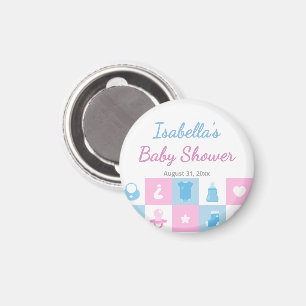 Pastel Tiny Icons Baby Showers & Gender Reveals Magnet