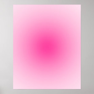 Pastel to Hot Pink Aura Gradient 16x20 Poster