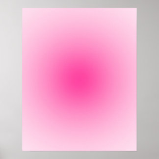 Pastel to Hot Pink Aura Gradient 16x20 Poster