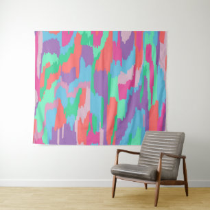 Pastel Tone Abstract Print  Tapestry