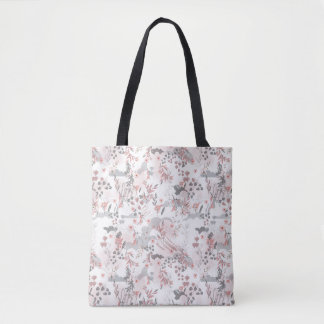 Pastel Tone Floral Seamless Pattern Tote Bag