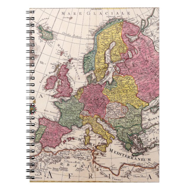 Pastel-Toned Vintage Europe Notebook (Front)
