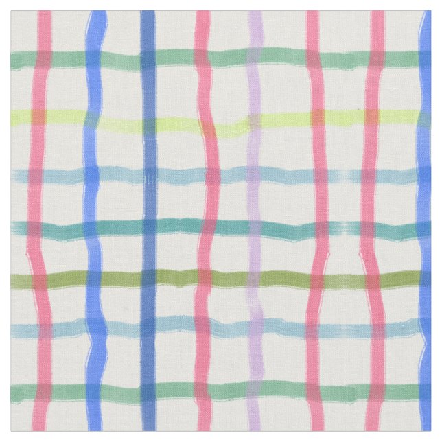 pastel tones plaid fabric (Close Up)