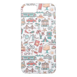 Pastel Tourist Pattern Case-Mate iPhone Case