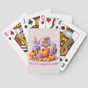 Pastel Treats Parade – Cute Candy & Pumpkin Playing Cards