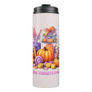 Pastel Treats Parade – Cute Candy & Pumpkin Thermal Tumbler