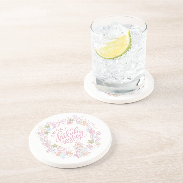 Pastel Treats | Sweet Holiday Wishes Coaster (Side)