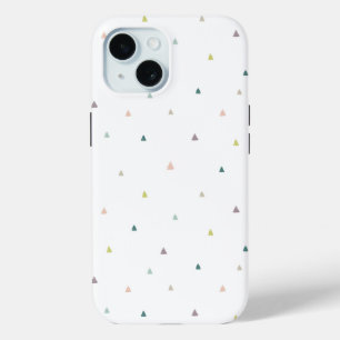 Pastel Triangle Doodle Pattern iPhone 15 Case