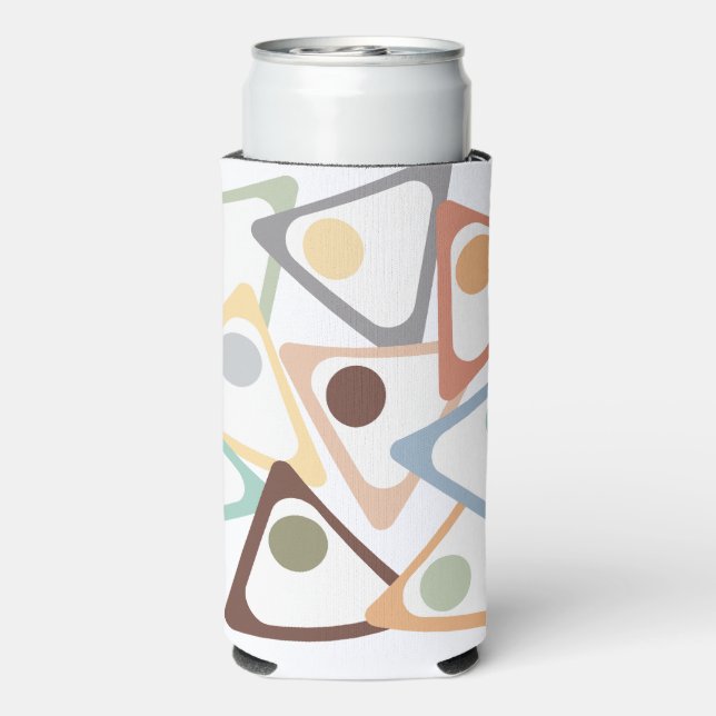 Pastel Triangles  Seltzer Can Cooler (Seltzer Back)