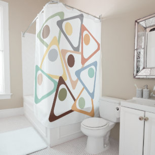 Pastel Triangles Shower Curtain