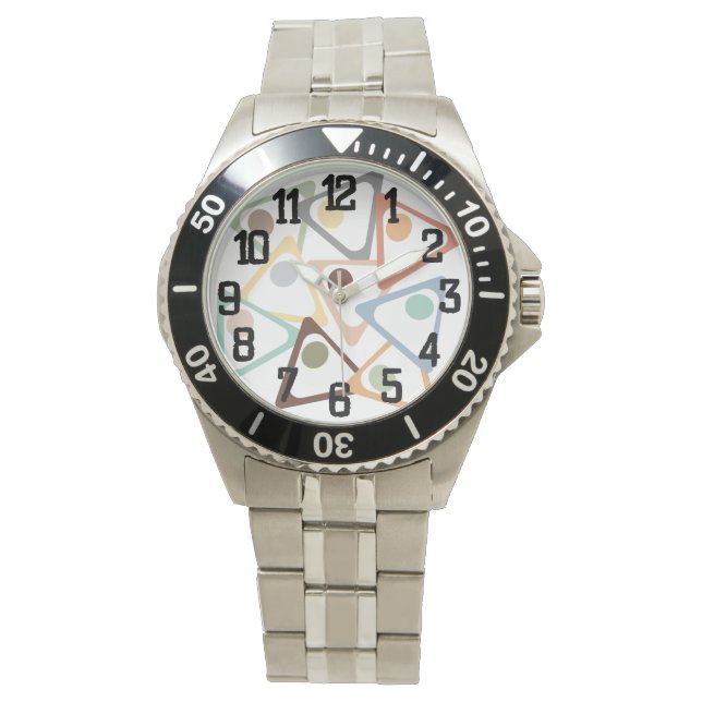 Pastel Triangles  Watch (Front)