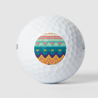 Pastel tribal abstract design golf balls