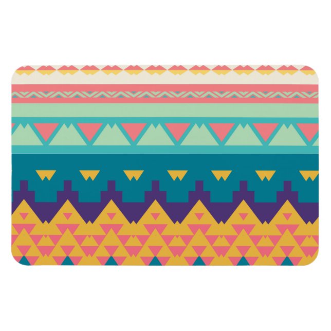 Pastel tribal design magnet (Horizontal)