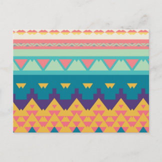 Pastel tribal design postcard