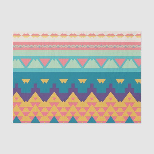 Pastel tribal design tissue paper (Front)