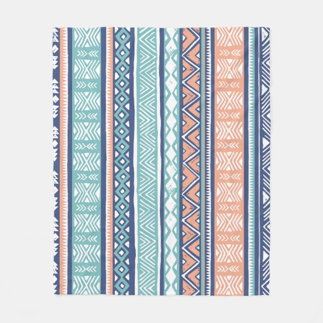 Pastel tribal Navajo: seamless pattern. Fleece Blanket (Front)