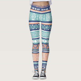 Pastel tribal Navajo: seamless pattern. Leggings