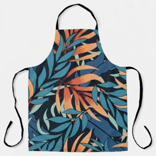Pastel Tropical Abstract Botanicals Apron