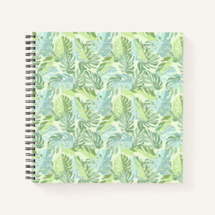 Pastel Tropical Palm Leaves Notebook