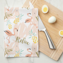 Pastel Tropical Pink Flamingo Pattern