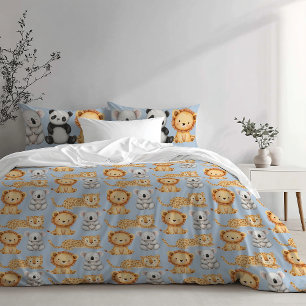 Pastel Tropical Wild One Jungle Safari Animals Pillowcase