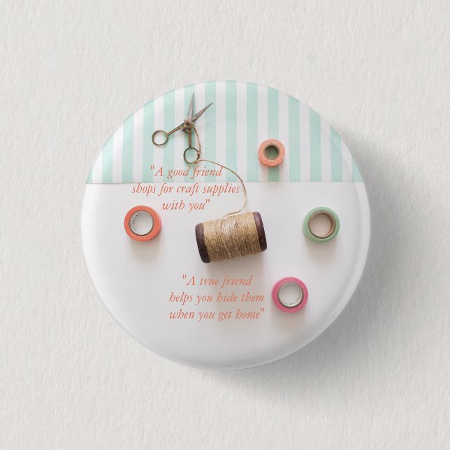 Pastel True Friend Craft Theme 3 Cm Round Badge (Front)