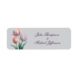 Pastel Tulip Wedding Suite Elegant Typography