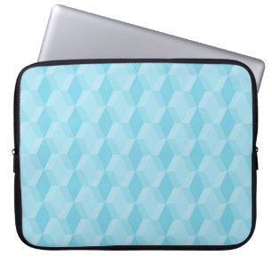 Pastel turquoise diamond pattern laptop sleeve