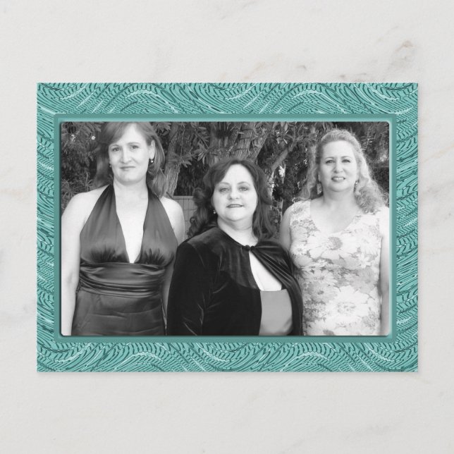 pastel turquoise  frame postcard (Front)