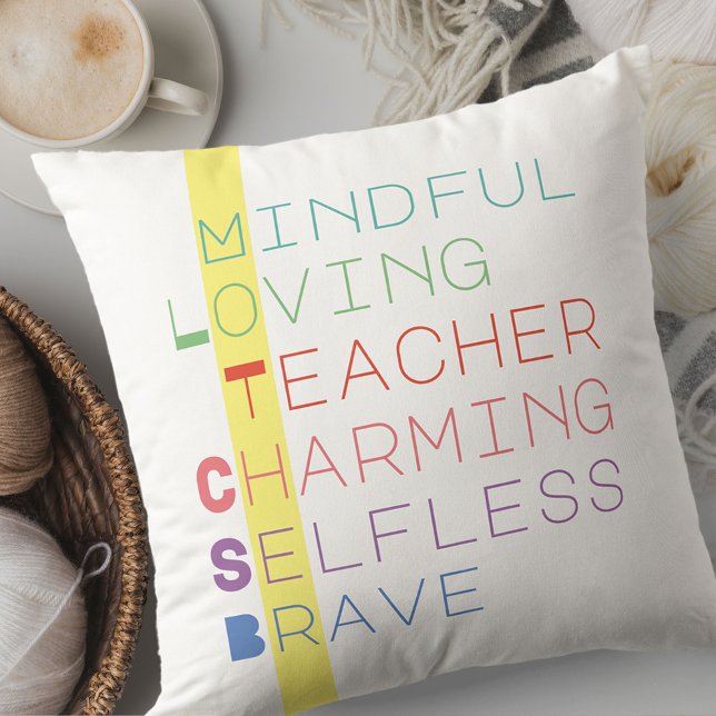 Pastel Typography MOTHER Acronym Cushion (Creator Uploaded)