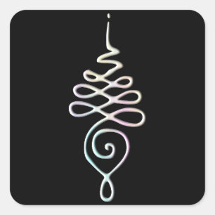 Pastel Unalome  Square Sticker