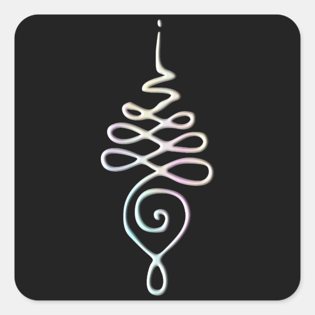 Pastel Unalome  Square Sticker (Front)