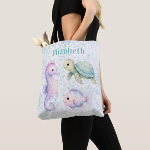 Pastel Under The Sea Baby Shower Gift Tote Bag