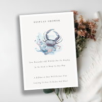 Pastel Underwater Crab Coral Display Baby Shower