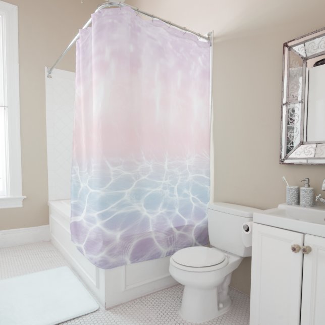 Pastel Underwater Pool Glam 1 Shower Curtain (In Situ)