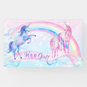 Pastel Unicorn Baby Shower Banner
