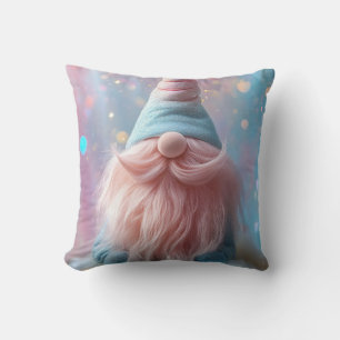 Pastel Unicorn Gnome / Gonk with Fluffy Pink Beard Cushion