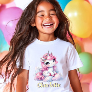 Pastel unicorn magical cloud  T-Shirt