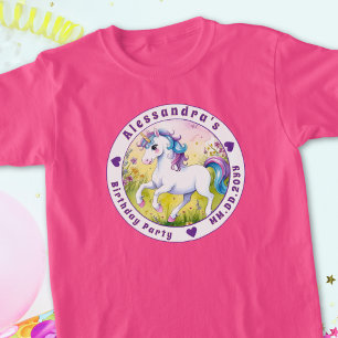 Pastel Unicorn Magical Custom Birthday Baby T-Shir T-Shirt