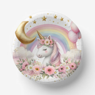 Pastel Unicorn  Paper Plate