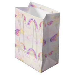 Pastel Unicorn Pegasus  Medium Gift Bag