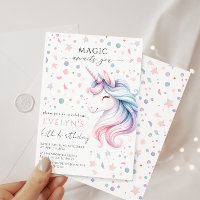 Pastel unicorn rainbow colour birthday girl