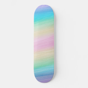 Pastel Unicorn Rainbow Watercolor #2 Skateboard