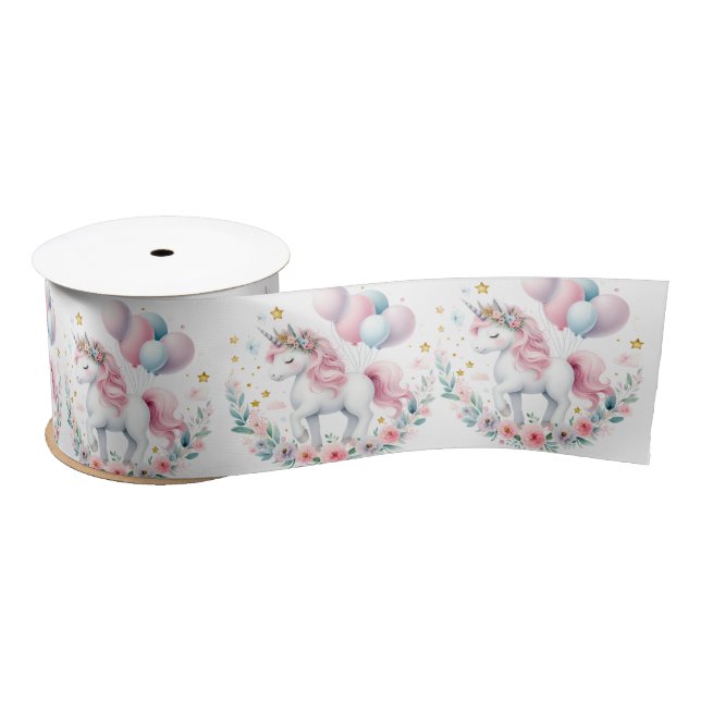 Pastel Unicorn  Satin Ribbon (Spool)