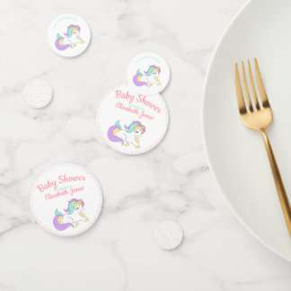 Pastel Unicorn Sprinkle Baby Shower Table Confetti