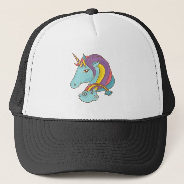 Pastel Unicorn Trucker Hat (Front)
